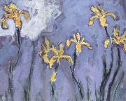 Claude Monet Yellow Irises with Pink Cloud France oil painting reproduction
